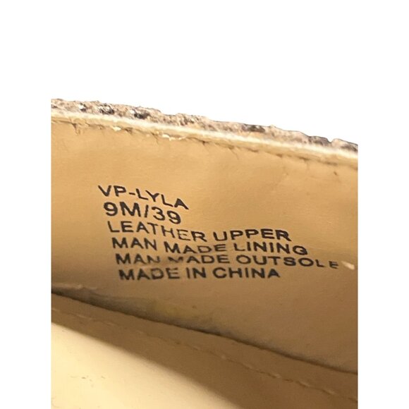 Vince Camuto Lyla Leather Beige Gold Ankle Strap Heels Nude Size 9M /39 - READ‎ - Picture 8 of 12